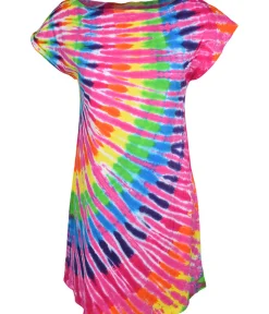 Discount Rainbow Pink Streak Womens Unprinted Tie-Dye Sundress Women Sundresses | Womens Unprinted Tie-Dyes
