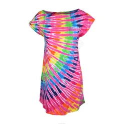 Discount Rainbow Pink Streak Womens Unprinted Tie-Dye Sundress Women Sundresses | Womens Unprinted Tie-Dyes
