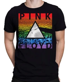 Clearance Rainbow Prism Black T-Shirt T-Shirt | Pink Floyd