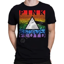 Clearance Rainbow Prism Black T-Shirt T-Shirt | Pink Floyd