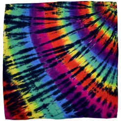 Online Rainbow Spiral Streak Tie-Dye Bandana Bandanas | Liquid Blue