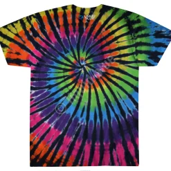 Hot Rainbow Spiral Streak Unprinted Tie-Dye T-Shirt Unprinted Tie-Dyes | Unprinted Tie-Dye