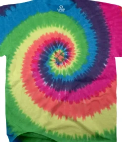 Clearance Rainbow Spiral Youth Tie-Dye T-Shirt Kids Unprinted Tie-Dyes | Youth