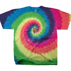 Clearance Rainbow Spiral Youth Tie-Dye T-Shirt Kids Unprinted Tie-Dyes | Youth