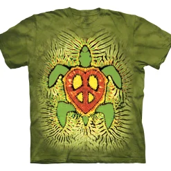 Online Rasta Peace Turtle Tie-Dye Classic Cotton T-Shirt T-Shirt | Novelty