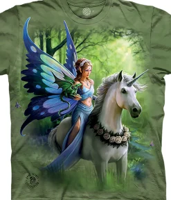 Hot Realm Of Enchantment Classic Cotton T-Shirt T-Shirt | Unicorns