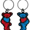 Hot Red And Blue Bear Keychain Keychains | Grateful Dead