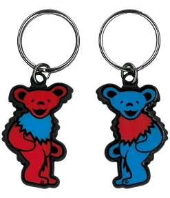 Hot Red And Blue Bear Keychain Keychains | Grateful Dead
