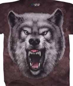 Clearance Roaring Wolf Tie-Dye T-Shirt T-Shirt | American Wildlife