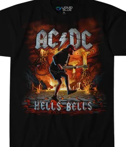 Clearance Rock Eruption Black T-Shirt T-Shirt | Ac-Dc