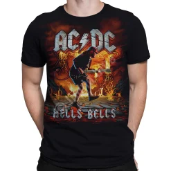 Clearance Rock Eruption Black T-Shirt T-Shirt | Ac-Dc