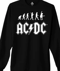 Best Rock Evolution Black Long Sleeve T-Shirt Long Sleeve | Ac-Dc