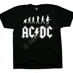 Discount Rock Evolution Black T-Shirt T-Shirt | Ac-Dc
