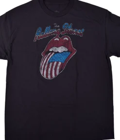Online Rolling Stones Vintage Tongue Black T-Shirt T-Shirt | Rolling Stones
