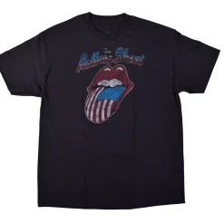 Online Rolling Stones Vintage Tongue Black T-Shirt T-Shirt | Rolling Stones