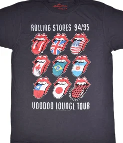 Outlet Rolling Stones Voodoo Tongues Vintage Grey T-Shirt T-Shirt | Rolling Stones