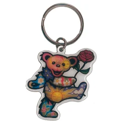 Discount Rose Bear Keychain Keychains | Grateful Dead