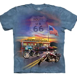 Discount Route 66 Classic Cotton T-Shirt T-Shirt | Patriotic