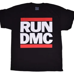 New RUN DMC Classic Logo Black T-Shirt T-Shirt | Run Dmc