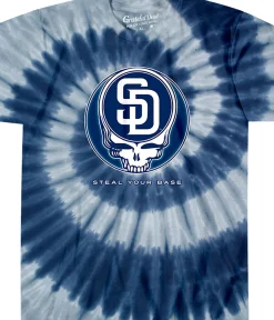 Sale San Diego Padres Steal Your Base Tie-Dye T-Shirt T-Shirt | San Diego Padres