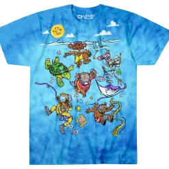 Discount Sea Swimming Tie-Dye T-Shirt T-Shirt | Light Fantasy