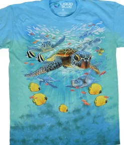 Hot Sea Turtles Tie-Dye T-Shirt T-Shirt | Aquatic