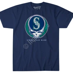 Best Seattle Mariners Steal Your Base Navy Athletic T-Shirt Athletic T-Shirt | Seattle Mariners