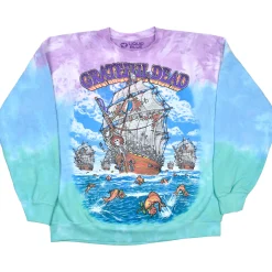 Best Ship Of Fools Tie-Dye Sweatshirt Sweatshirt | Grateful Dead