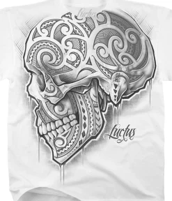 Online Skull De Luctus White T-Shirt T-Shirt | Luctus