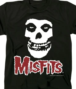 Outlet Skull Fiend Black T-Shirt T-Shirt | Misfits