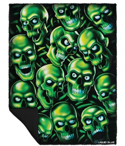 Fashion Skull Pile Fleece Throw Blanket Halloween | Skull Pile