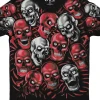 Best Skull Pile Red Grey Black Athletic T-Shirt Athletic T-Shirt | Halloween