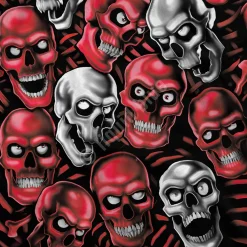 Best Skull Pile Red Grey Black Athletic T-Shirt Athletic T-Shirt | Halloween