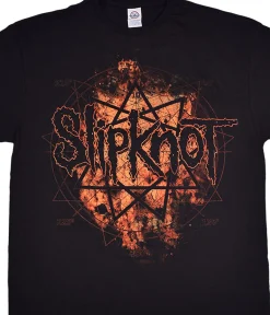 Clearance Slipknot Radio Fire Black T-Shirt T-Shirt | Slipknot