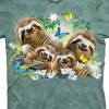 Clearance Sloth Family Selfie Kids' T-Shirt Kids Youth | Wild Animals