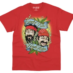 New Smoke Now High Later Red T-Shirt T-Shirt | Cheech And Chong