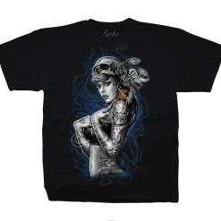 Clearance Smoke Tattoo Black T-Shirt T-Shirt | Luctus