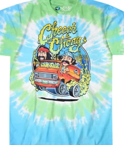 Sale Smokin Ride Tie-Dye T-Shirt T-Shirt | Cheech And Chong