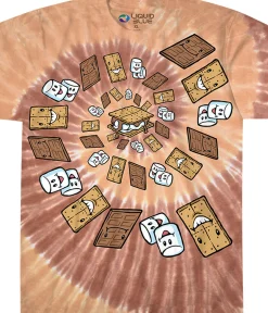 Clearance Smores Spiral Tie-Dye T-Shirt T-Shirt | Food