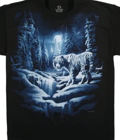 Sale Snow Tiger Black T-Shirt T-Shirt | Tigers
