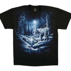 Sale Snow Tiger Black T-Shirt T-Shirt | Tigers