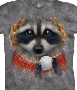 New Snowball Raccoon Kids' T-Shirt Kids Youth | Christmas