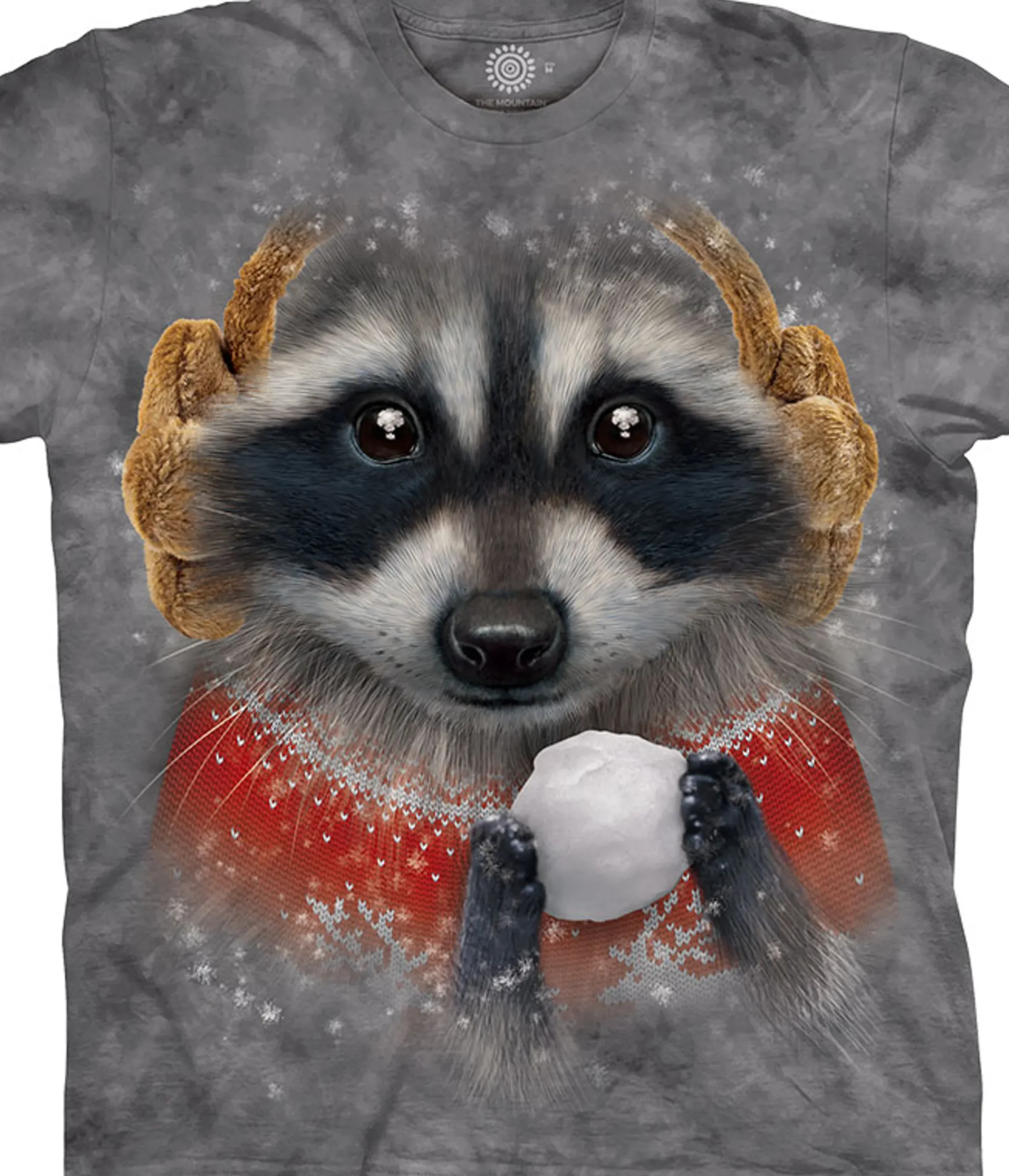 New Snowball Raccoon Kids' T-Shirt Kids Youth | Christmas