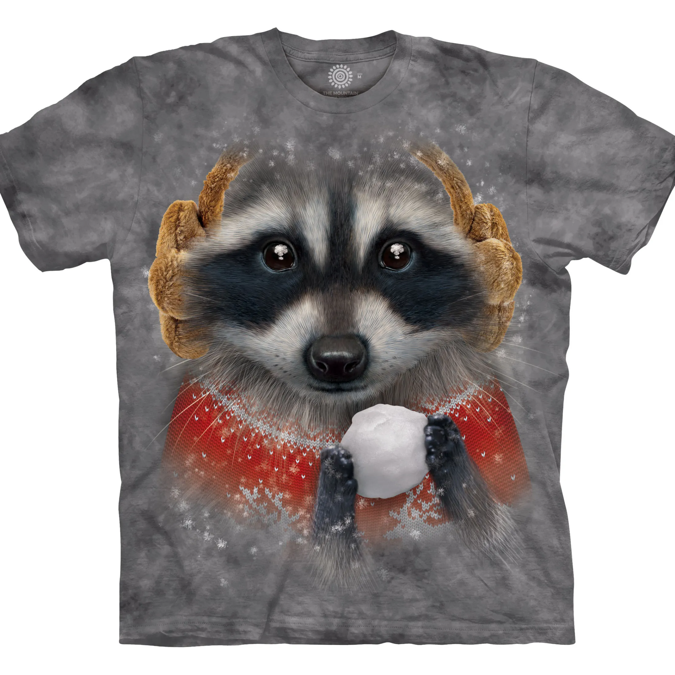 New Snowball Raccoon Kids' T-Shirt Kids Youth | Christmas