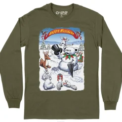 New Snowman Bear Long Sleeve T-Shirt Long Sleeve | Snowman Bear