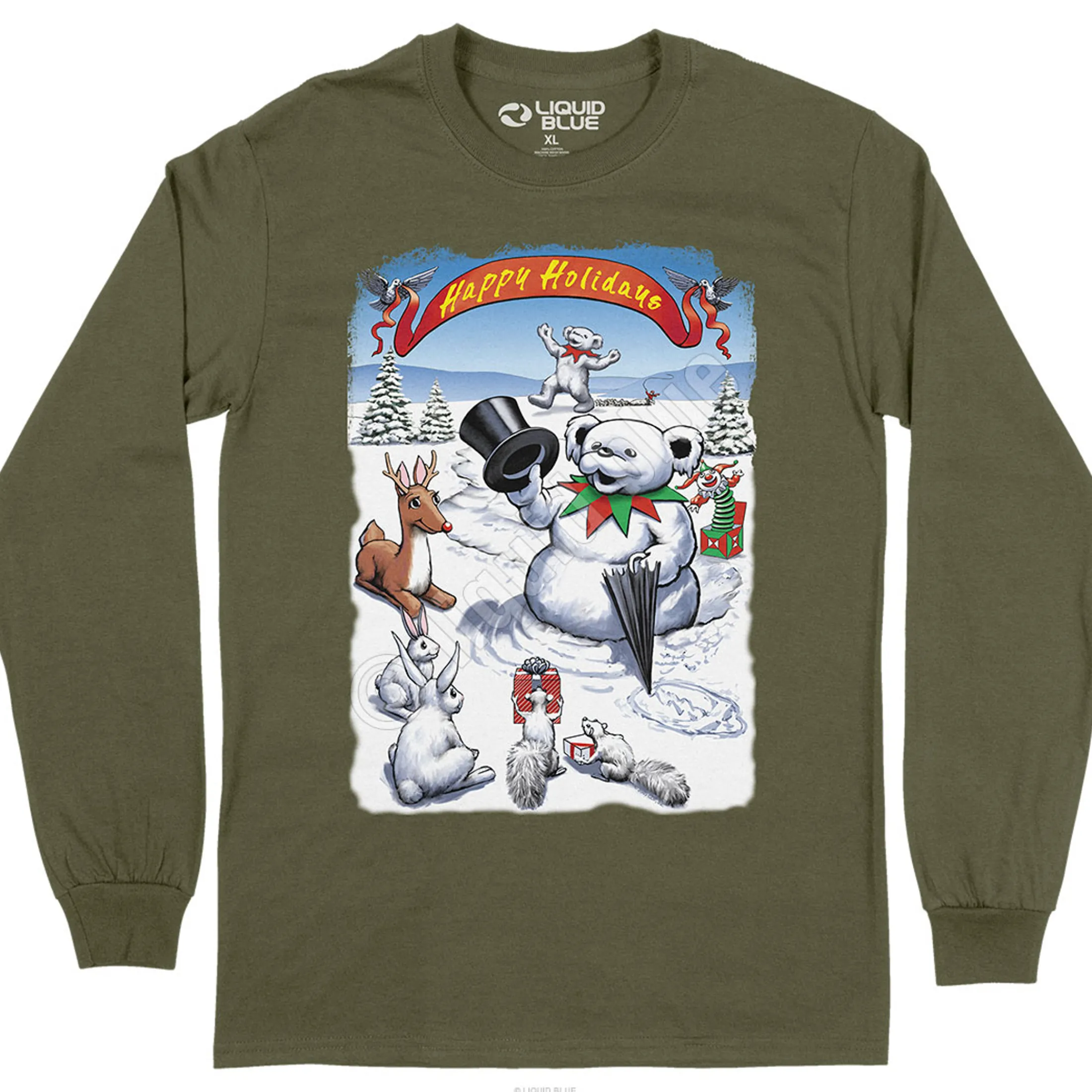 New Snowman Bear Long Sleeve T-Shirt Long Sleeve | Snowman Bear