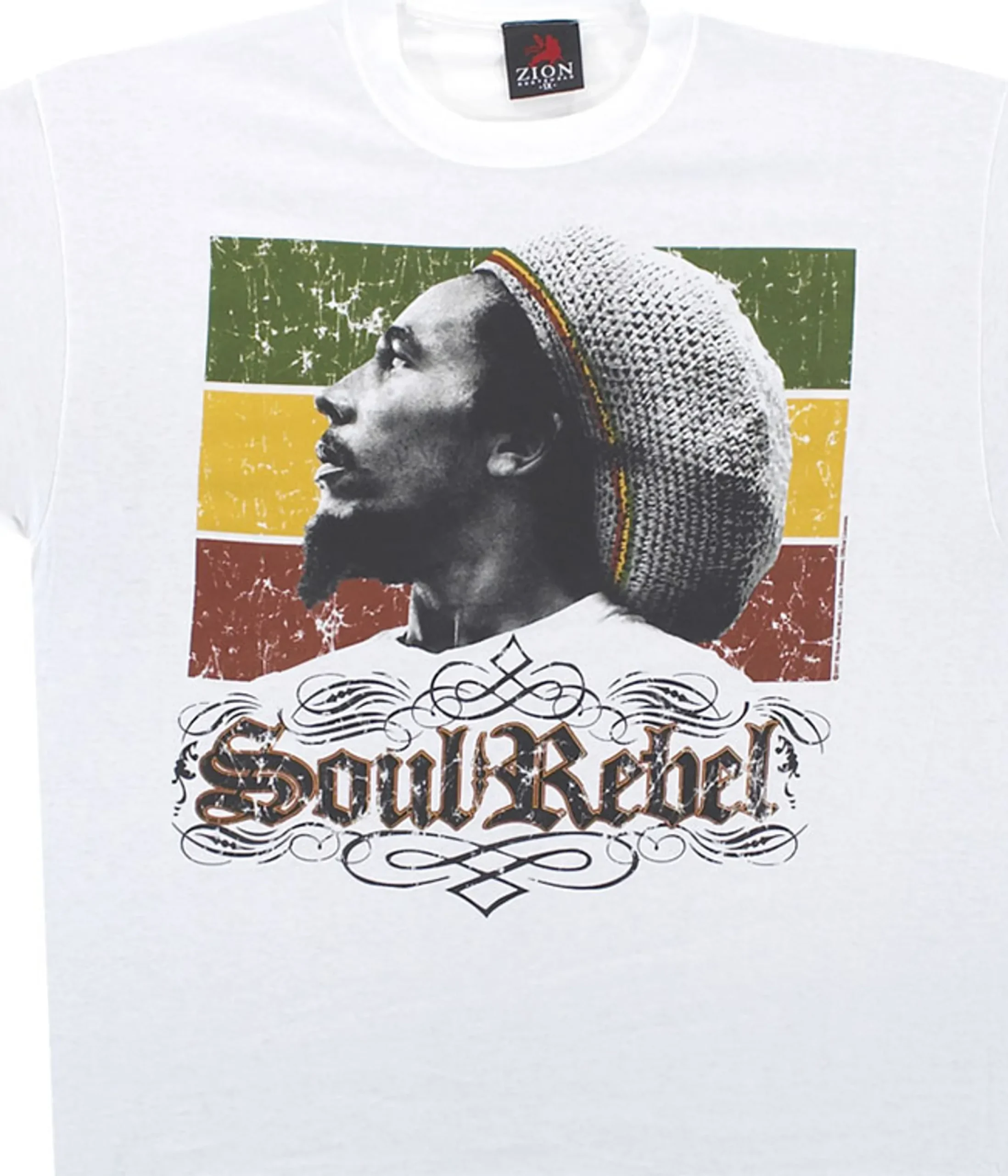 Best Soul Rebel White T-Shirt T-Shirt | Rastafari Art