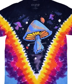 Outlet Space Shrooms Tie-Dye T-Shirt T-Shirt | Light Fantasy