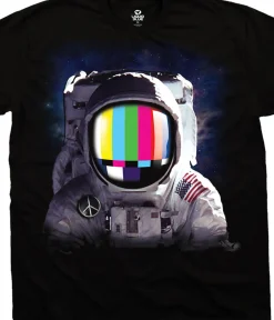 Hot Space Station Black T-Shirt T-Shirt | Space
