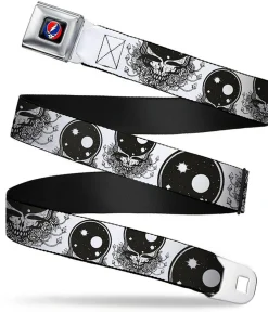 Fashion Space Your Face Seatbelt Belt White Belts | Grateful Dead